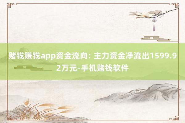 赌钱赚钱app资金流向: 主力资金净流出1599.92万元-手机赌钱软件