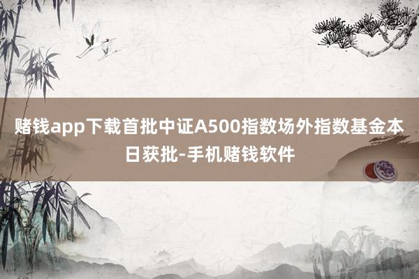 赌钱app下载首批中证A500指数场外指数基金本日获批-手机赌钱软件