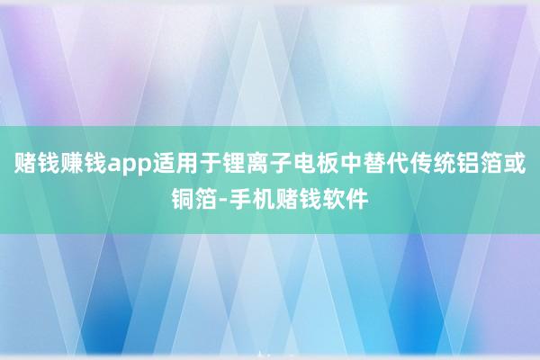 赌钱赚钱app适用于锂离子电板中替代传统铝箔或铜箔-手机赌钱软件
