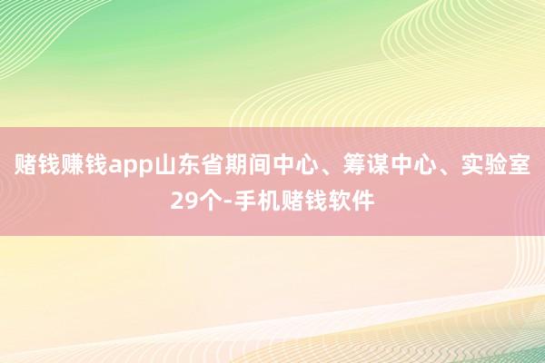 赌钱赚钱app山东省期间中心、筹谋中心、实验室29个-手机赌钱软件