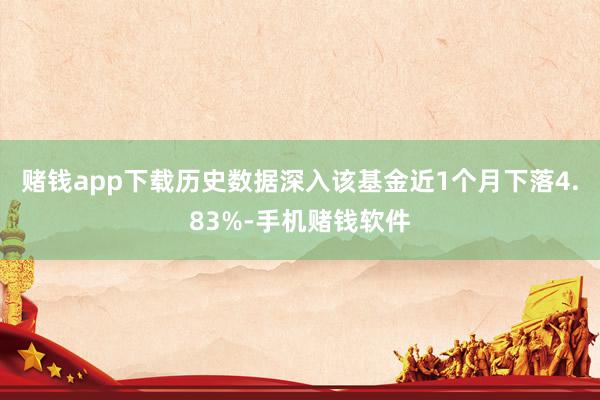 赌钱app下载历史数据深入该基金近1个月下落4.83%-手机赌钱软件