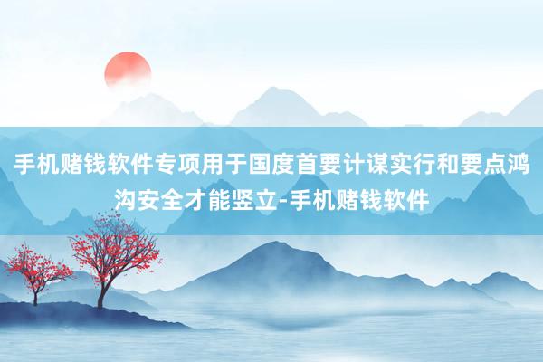 手机赌钱软件专项用于国度首要计谋实行和要点鸿沟安全才能竖立-手机赌钱软件
