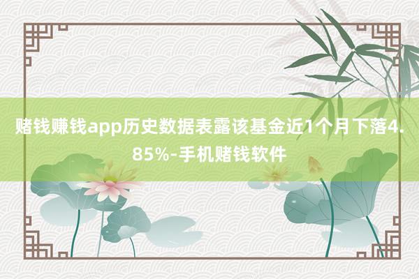 赌钱赚钱app历史数据表露该基金近1个月下落4.85%-手机赌钱软件