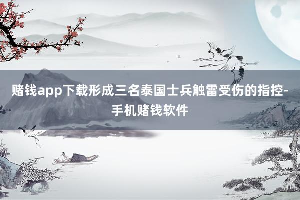 赌钱app下载形成三名泰国士兵触雷受伤的指控-手机赌钱软件