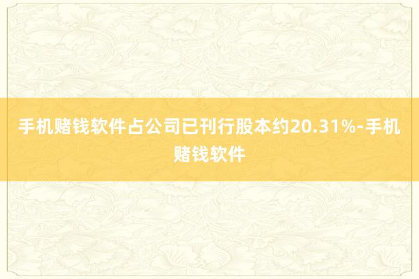 手机赌钱软件占公司已刊行股本约20.31%-手机赌钱软件