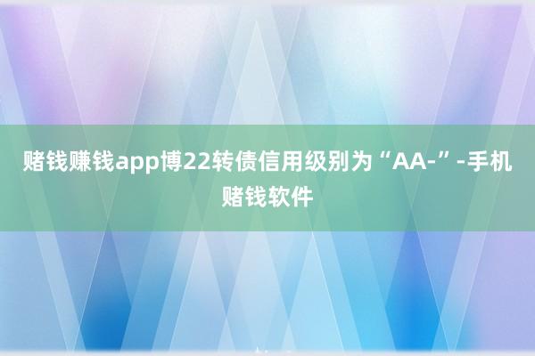 赌钱赚钱app博22转债信用级别为“AA-”-手机赌钱软件