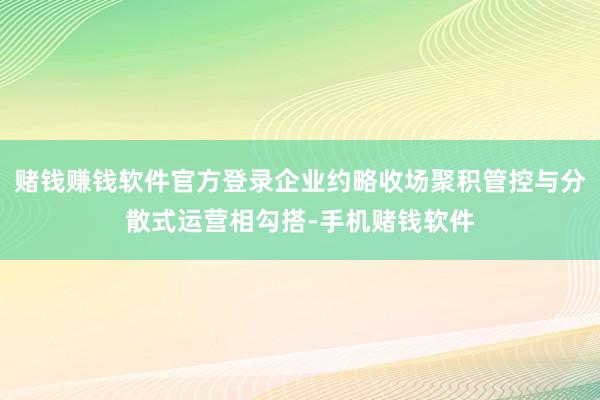赌钱赚钱软件官方登录企业约略收场聚积管控与分散式运营相勾搭-手机赌钱软件