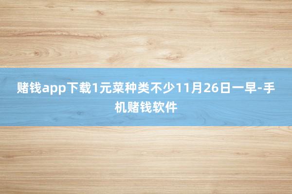 赌钱app下载1元菜种类不少 11月26日一早-手机赌钱软件
