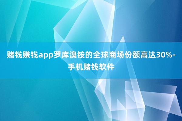 赌钱赚钱app罗库溴铵的全球商场份额高达30%-手机赌钱软件