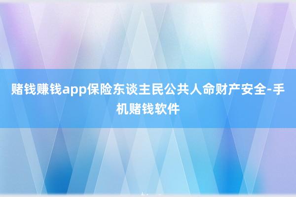 赌钱赚钱app保险东谈主民公共人命财产安全-手机赌钱软件