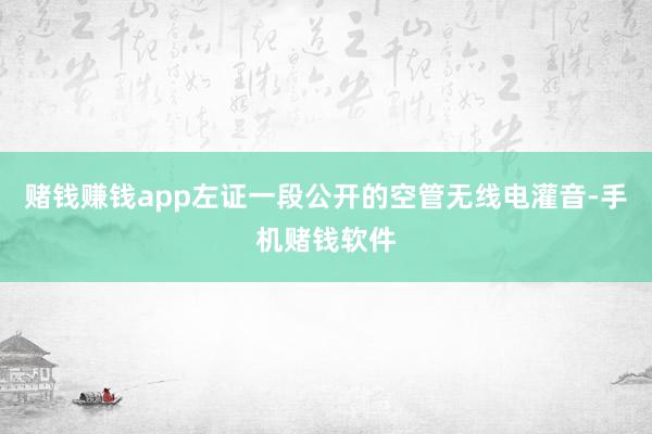 赌钱赚钱app左证一段公开的空管无线电灌音-手机赌钱软件
